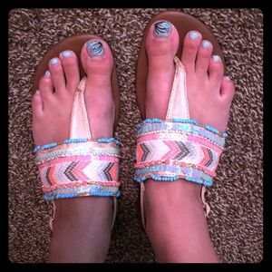 Maurice’s colorful sandals